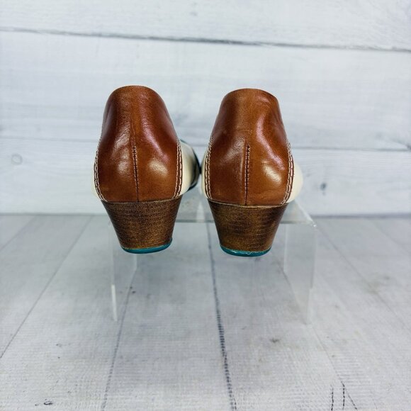 Hush Puppies CANDID Multicolored Leather Slip On Low Wedge Heel Shoes Sz 7.5 W - Picture 5 of 16